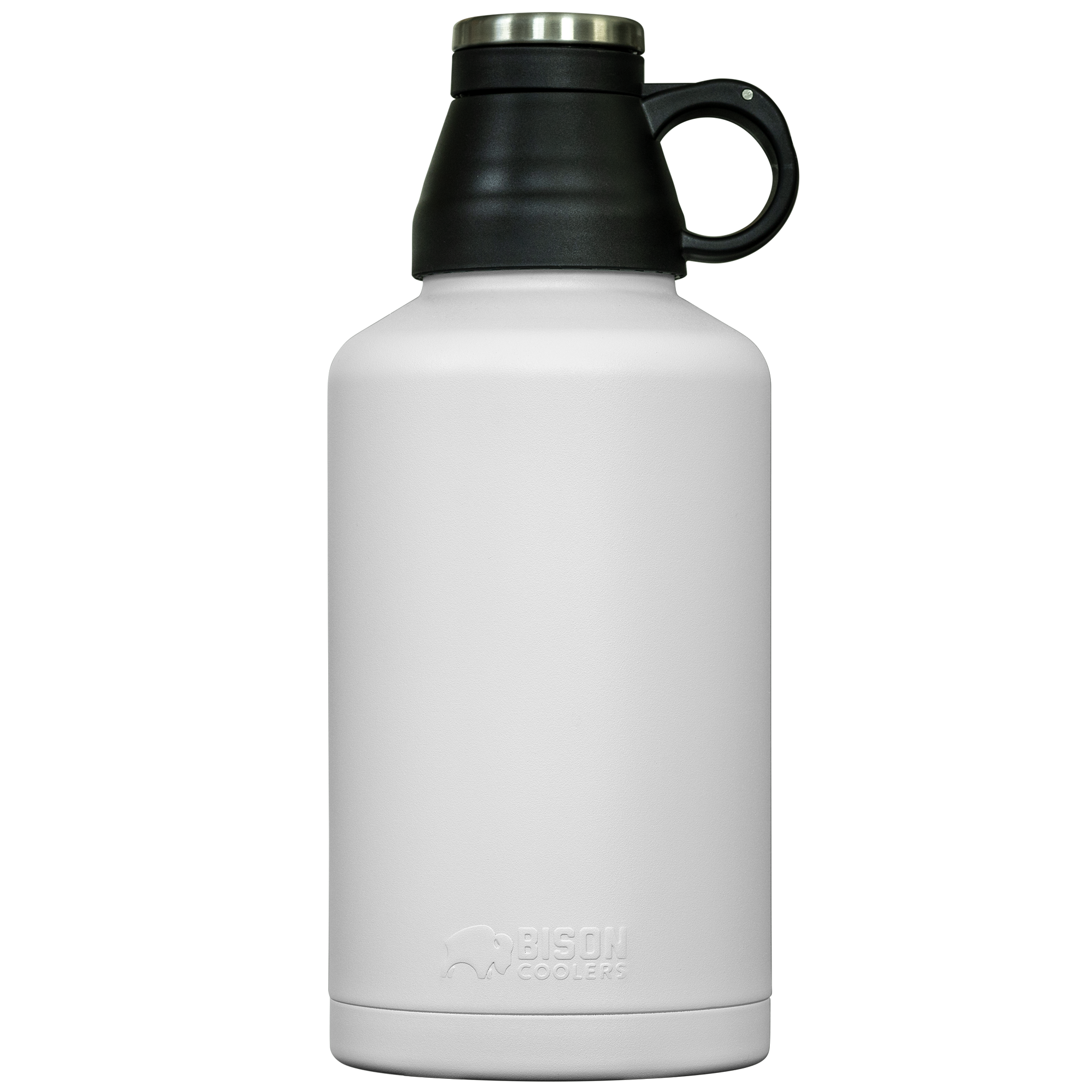 NEW -Bison Beer Growler - 64 oz. White