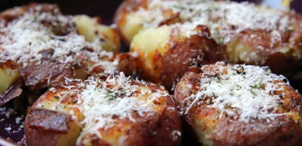 Pan-fried Smashed Potatoes