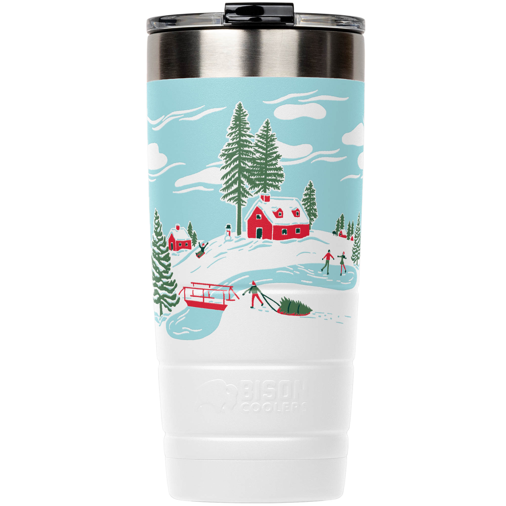 Navy 22 oz Bison Bottle - Bison Coolers