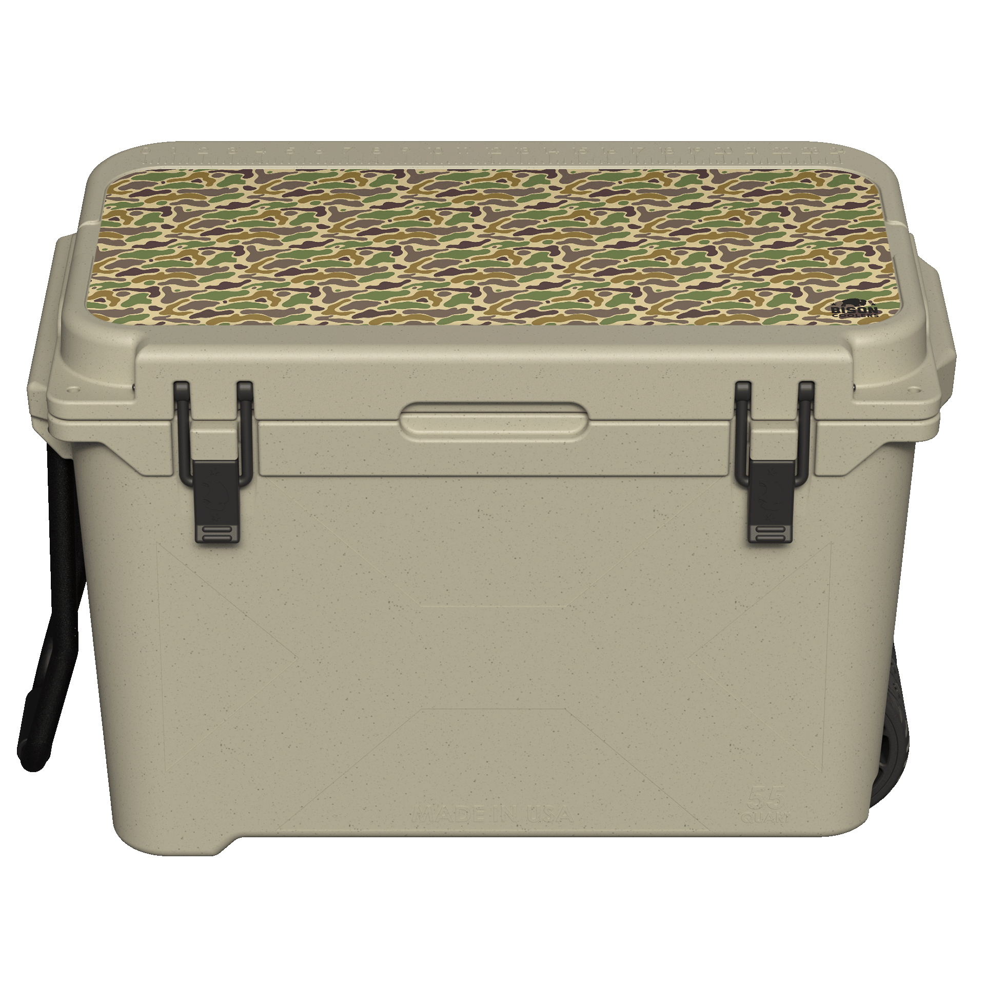 55 Qt Duck Camo Wheeled Cooler for Outdoor Adventures – Bison Coolers