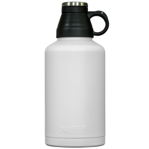 NEW -Bison Beer Growler - 64 oz. White