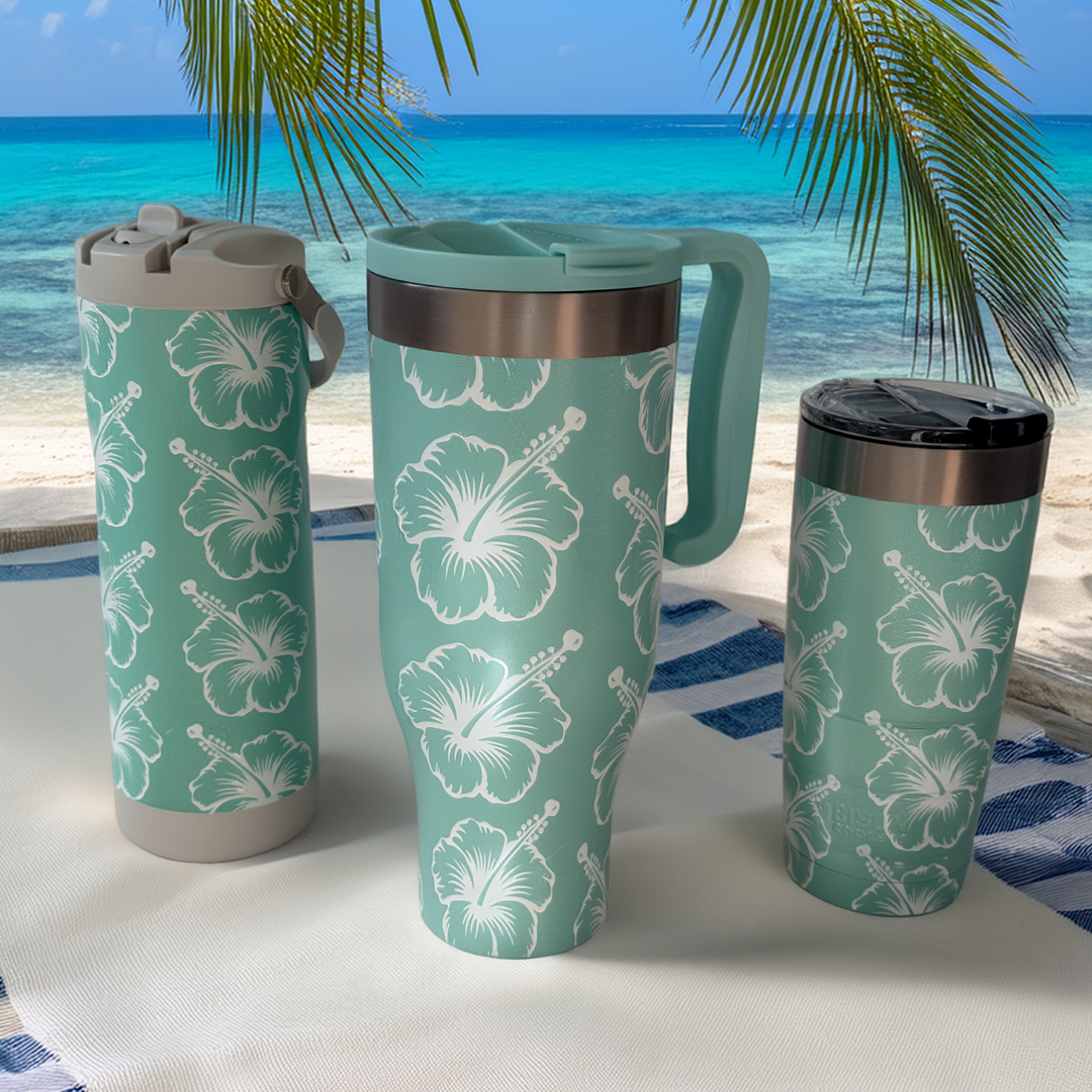 40 oz Tumbler - Hibiscus