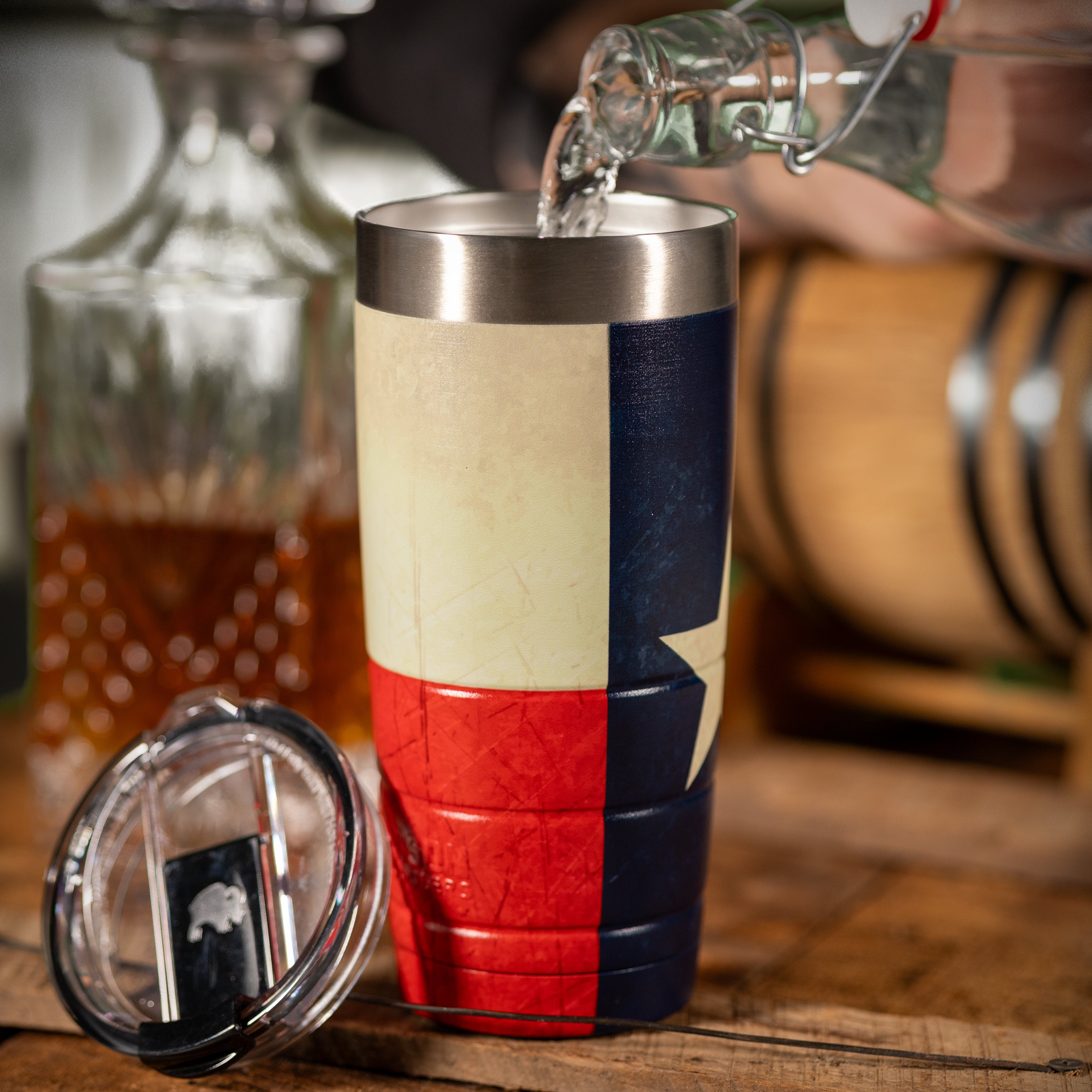 22 oz Bison Tumbler - Texas Flag
