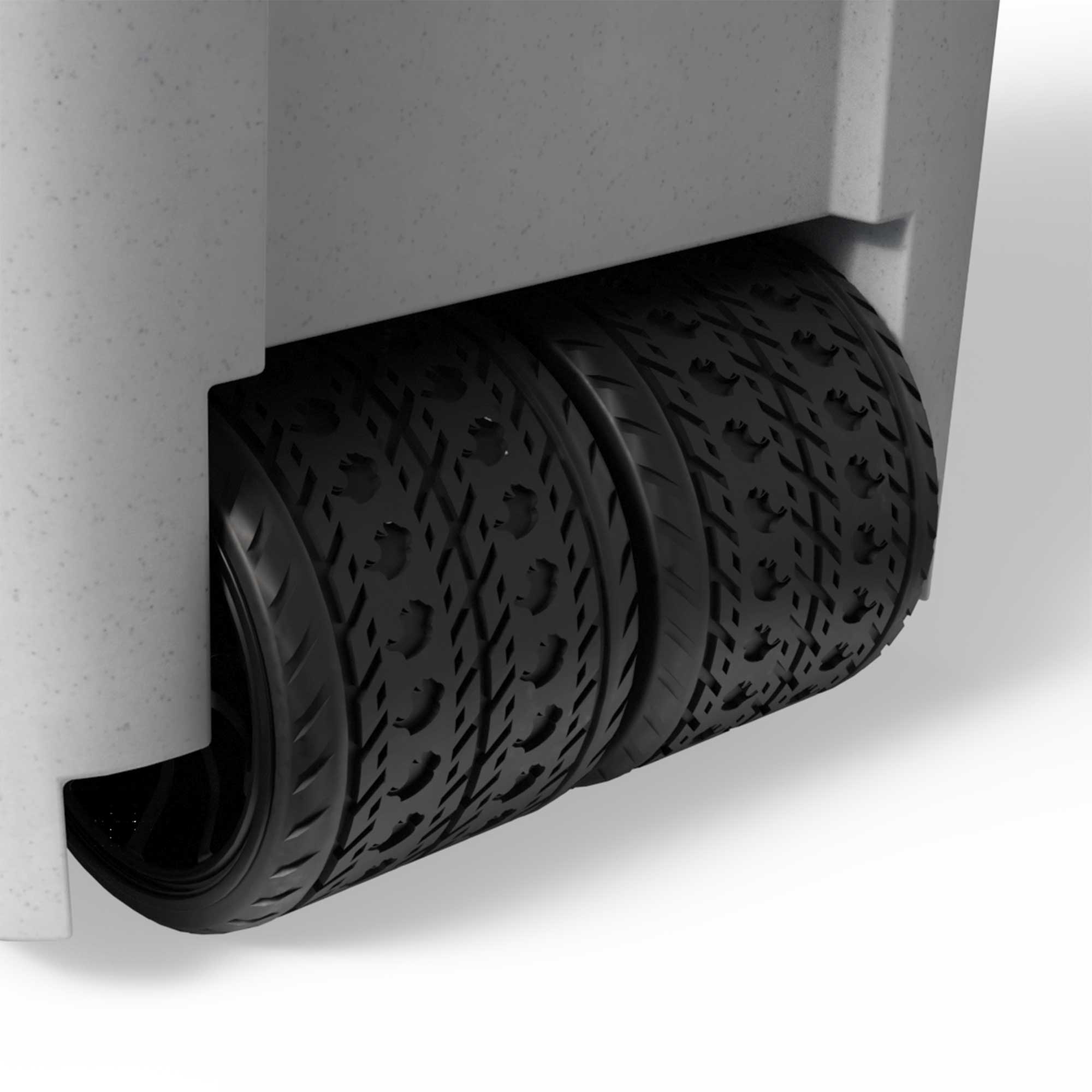 White 55 QT Wheeled Bison Cooler