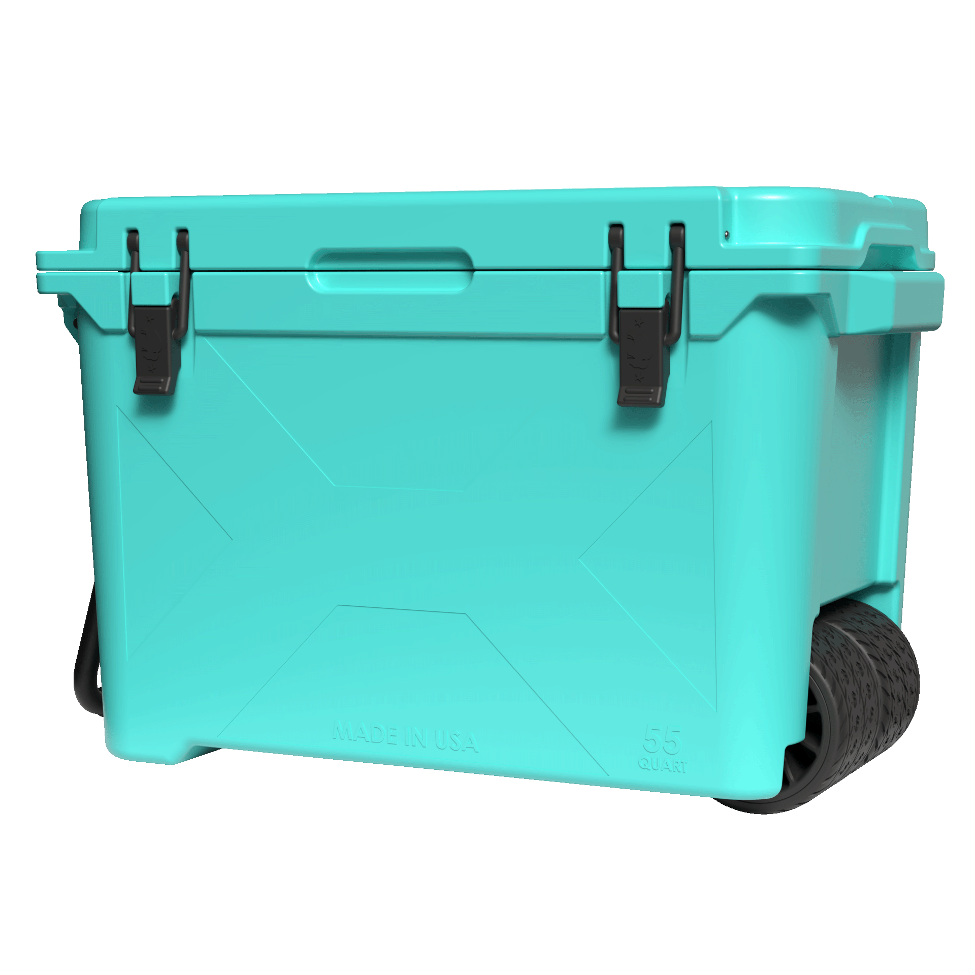 White 55 QT Wheeled Bison Cooler / Made in the USA