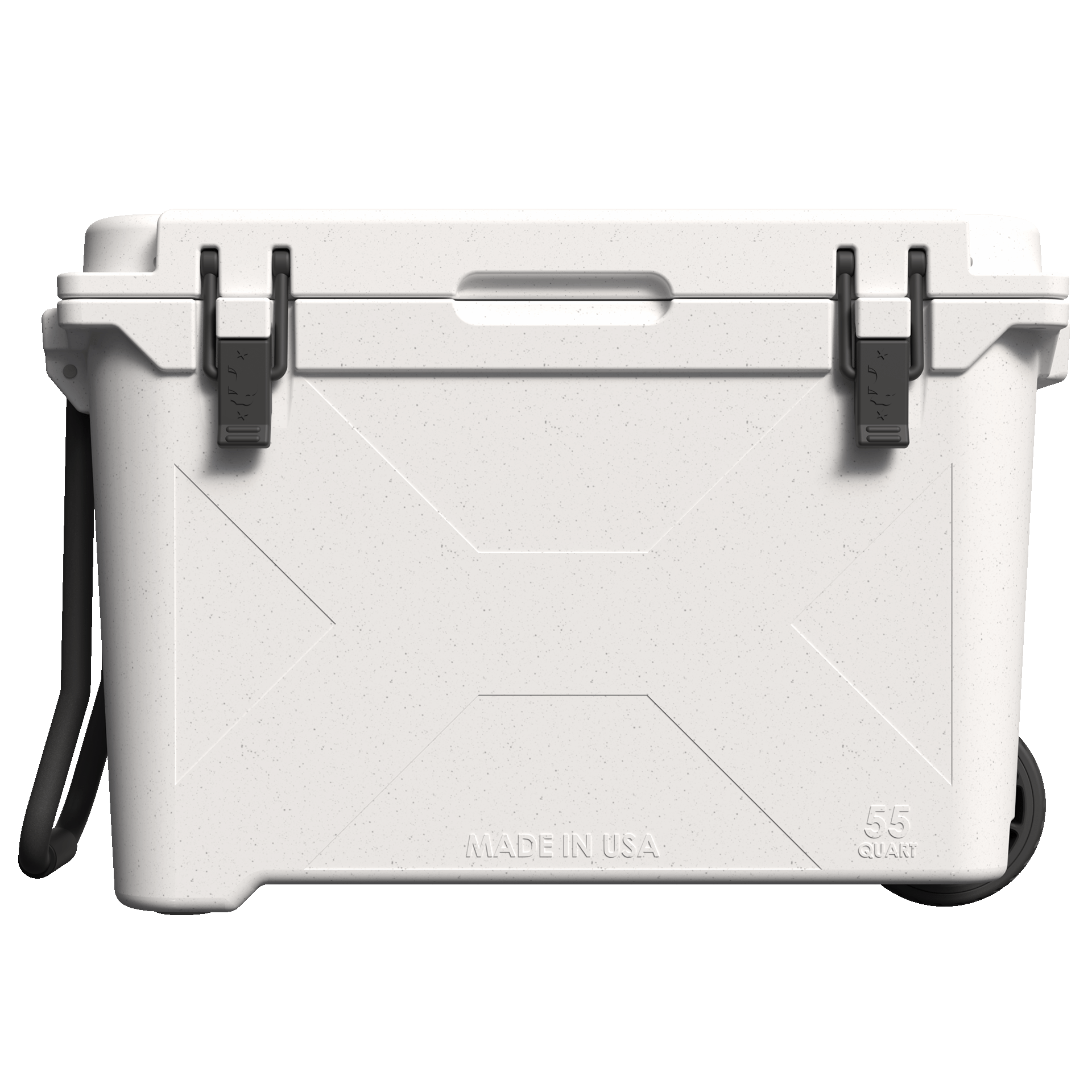 White 55 QT Wheeled Bison Cooler