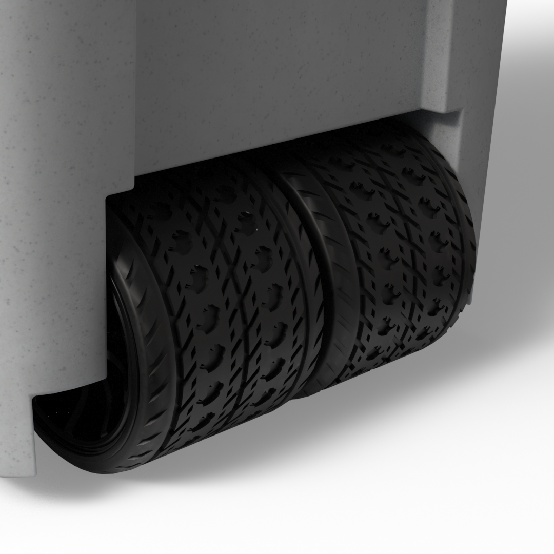 Gray 55 QT Wheeled Bison Cooler