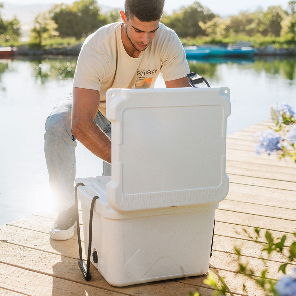 White 25 QT Bison Cooler