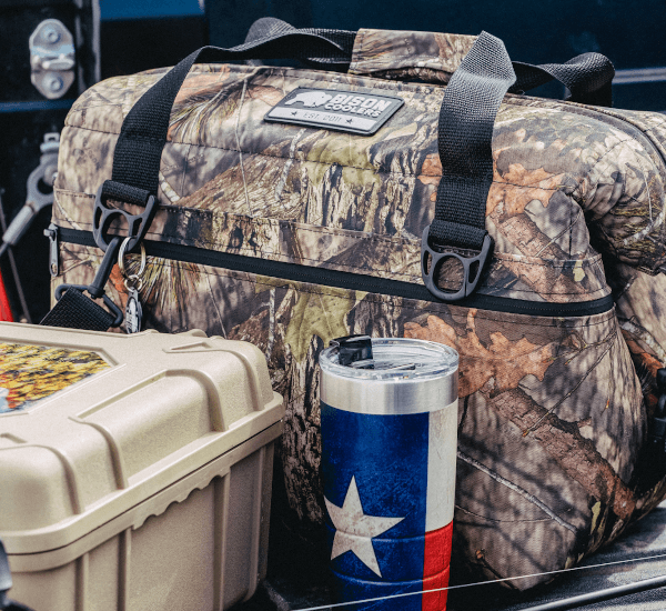 Camouflage ice chest top