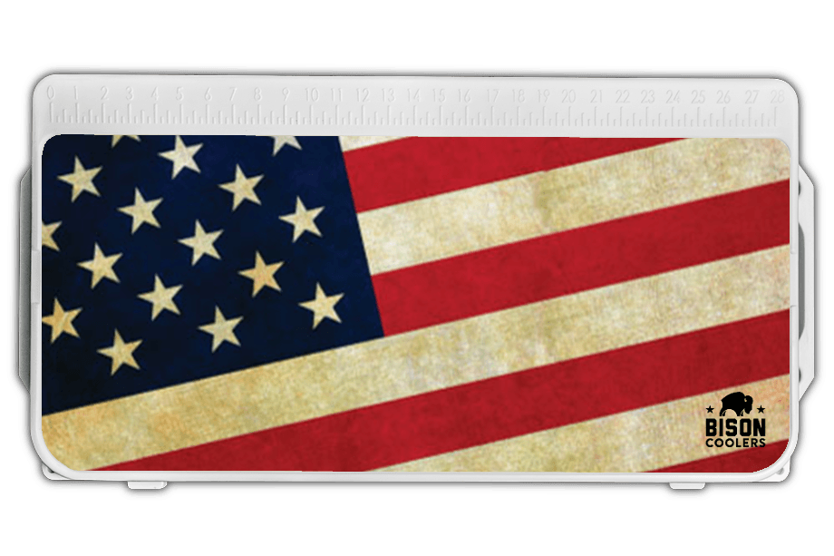 Bison American Flag Lid Graphic