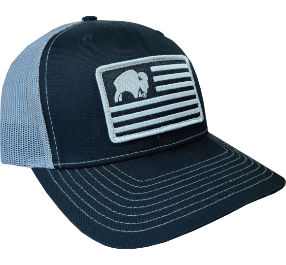Bison Black American Flag Cap