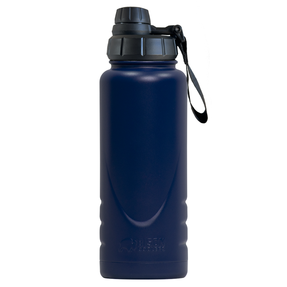 Navy 32 oz Bison Bottle - Bison Coolers