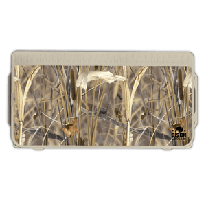 We are proud to offer our new Reeds N Weeds™  Lid Graphic from Hunting Attractions© at Bison Coolers