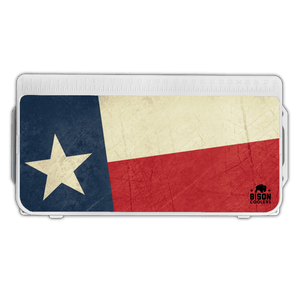 Bison Coolers Accessories - Texas Flag Lid Graphics. UV resistant, easy application, anti-skid texture, added durability. Best Outdoor Coolers for hunting and fishing. 