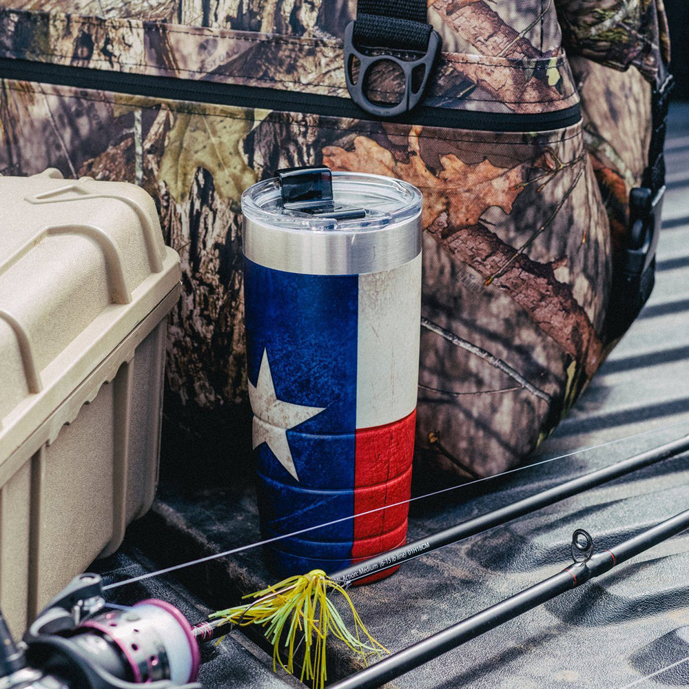 22 oz Bison Tumbler - Texas Flag